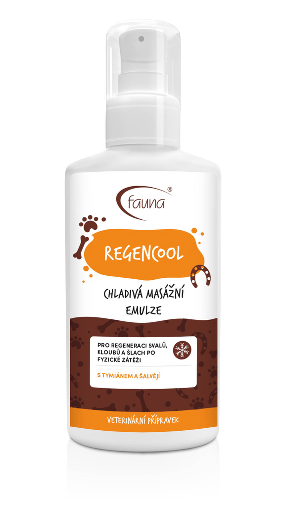 Chladivá masážní emulze REGENCOOL pro koně a psy 100 ml