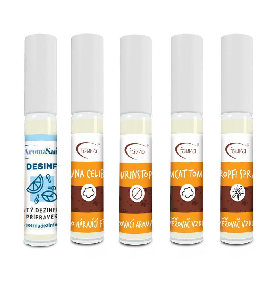 Testovací sada AROMAFAUNA SOS proti zápachu a hmyzákům 5 x 3 ml