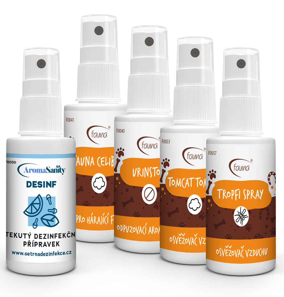 Testovací sada AROMAFAUNA SOS proti zápachu a hmyzákům 5 x 20 ml