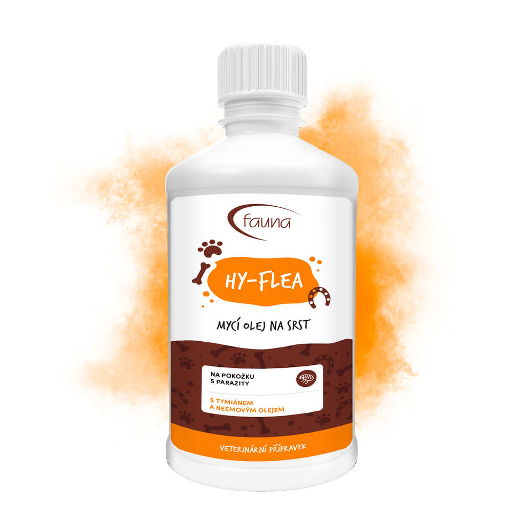 Mycí olej HY-FLEA na srst a pokožku s parazity 500 ml
