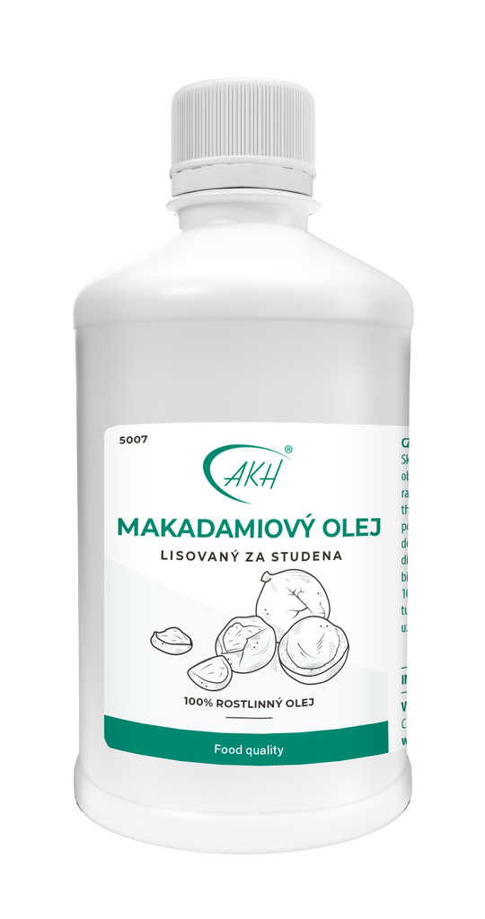 Za studena lisovaný MAKADAMIOVÝ OLEJ - 500 ml
