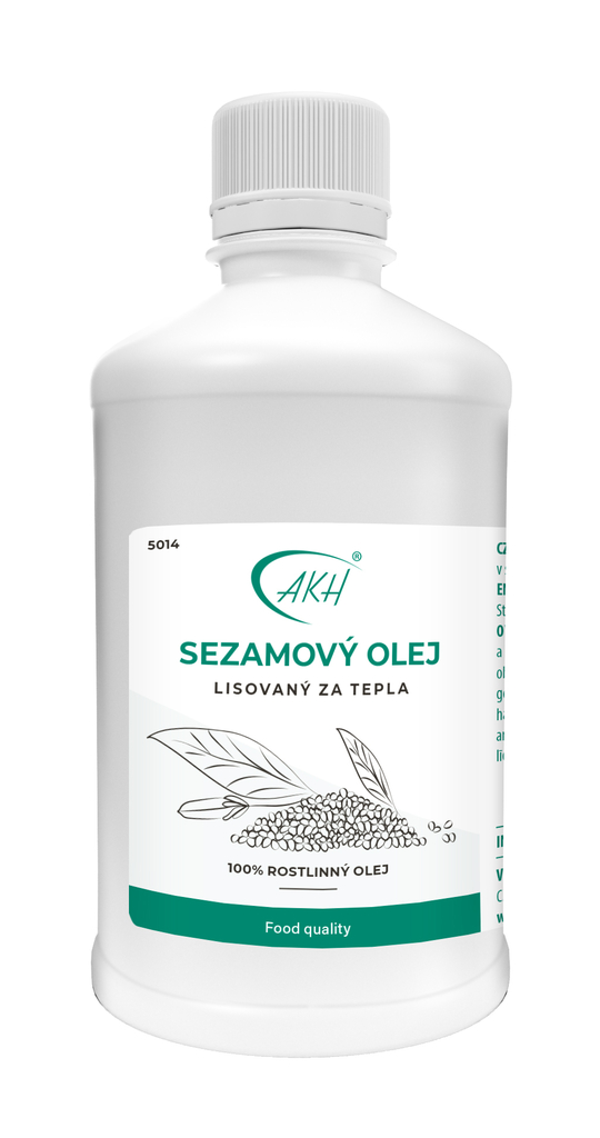 Za tepla lisovaný SEZAMOVÝ OLEJ - 500 ml