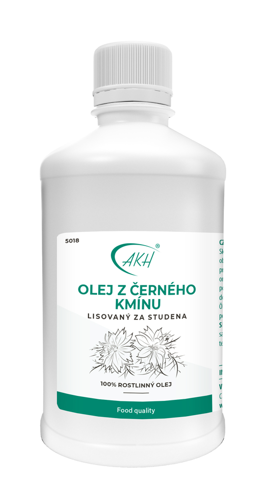Za studena lisovaný OLEJ Z ČERNÉHO KMÍNU - 500 ml