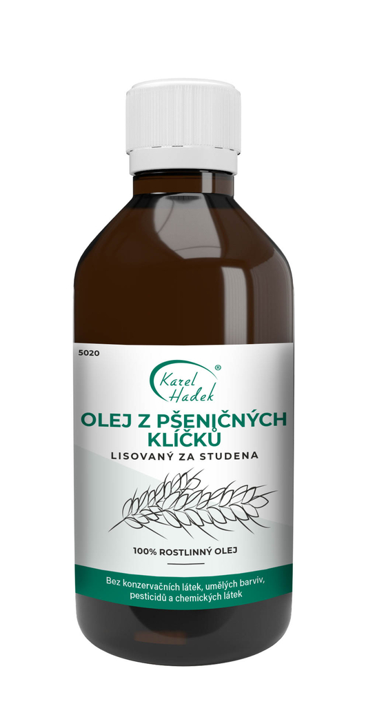 Za studena lisovaný OLEJ Z PŠENIČNÝCH KLÍČKŮ - 215 ml