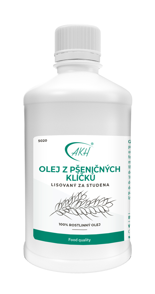 Za studena lisovaný OLEJ Z PŠENIČNÝCH KLÍČKŮ - 500 ml