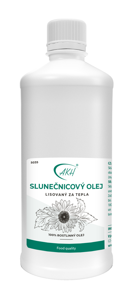 Za tepla lisovaný SLUNEČNICOVÝ OLEJ - 1000 ml