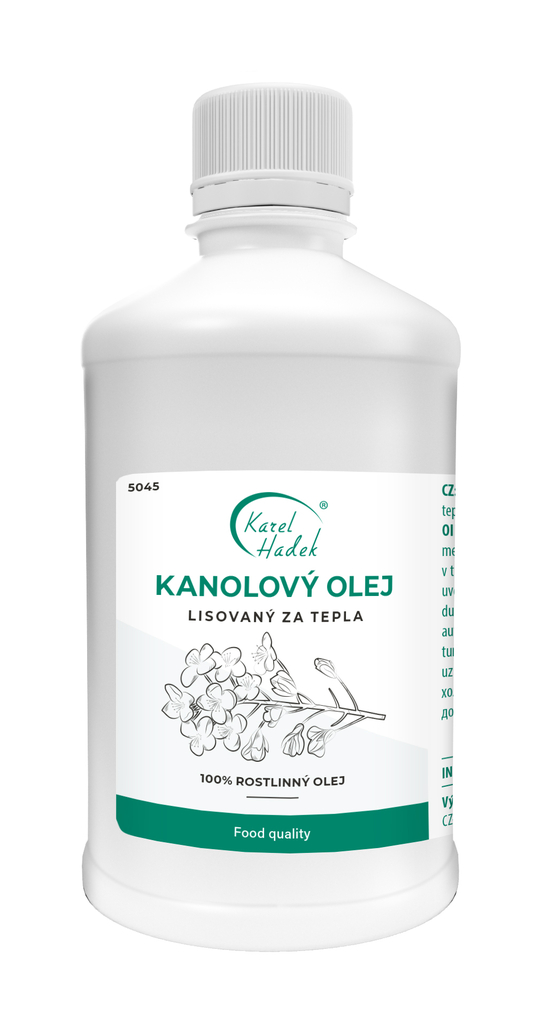 Za tepla lisovaný KANOLOVÝ OLEJ - 500 ml