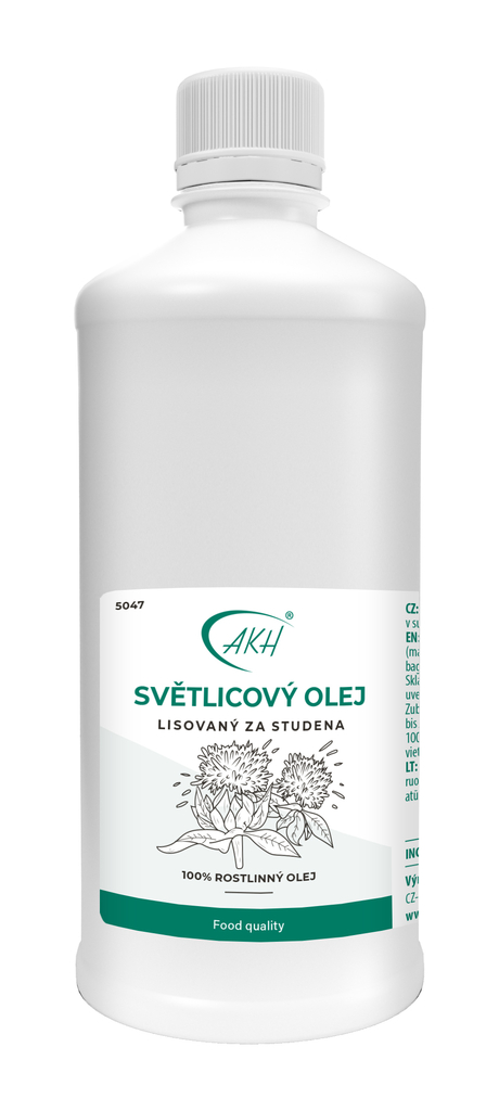 Za studena lisovaný SVĚTLICOVÝ OLEJ - 1000 ml