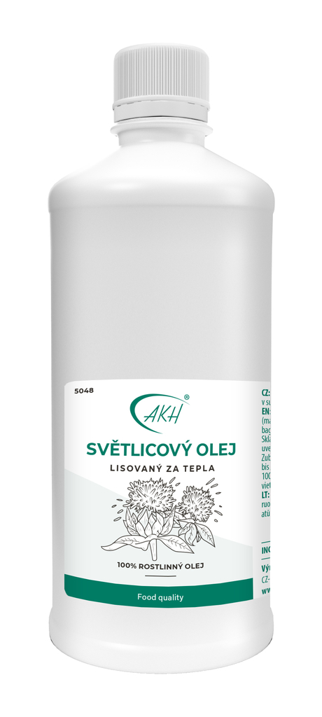 Za tepla lisovaný SVĚTLICOVÝ OLEJ - 1000 ml