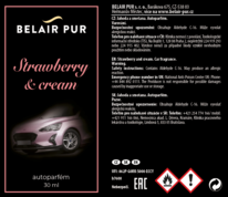 Autoparfém JAHODA & SMETANA - 30 ml