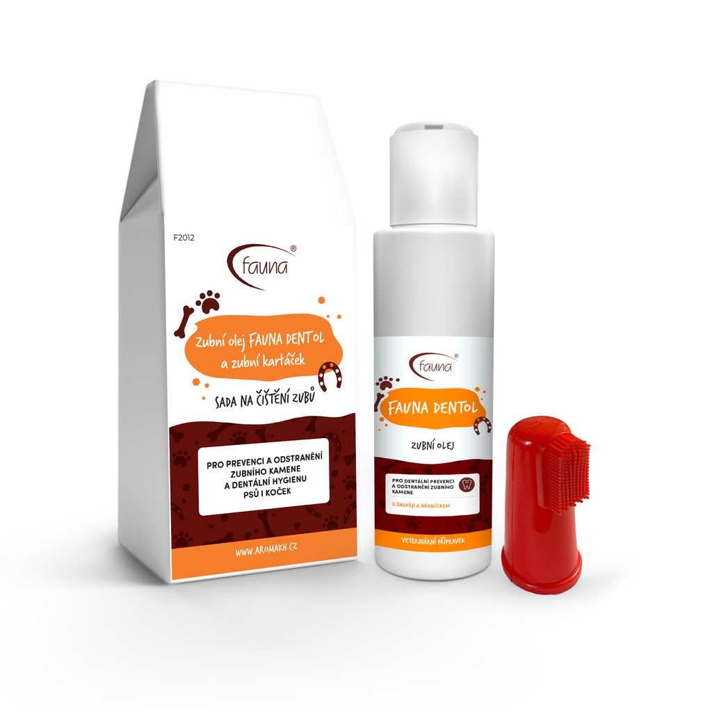FAUNA DENTOL 100 ml pro čištění zubů psů se zubním kartáčkem