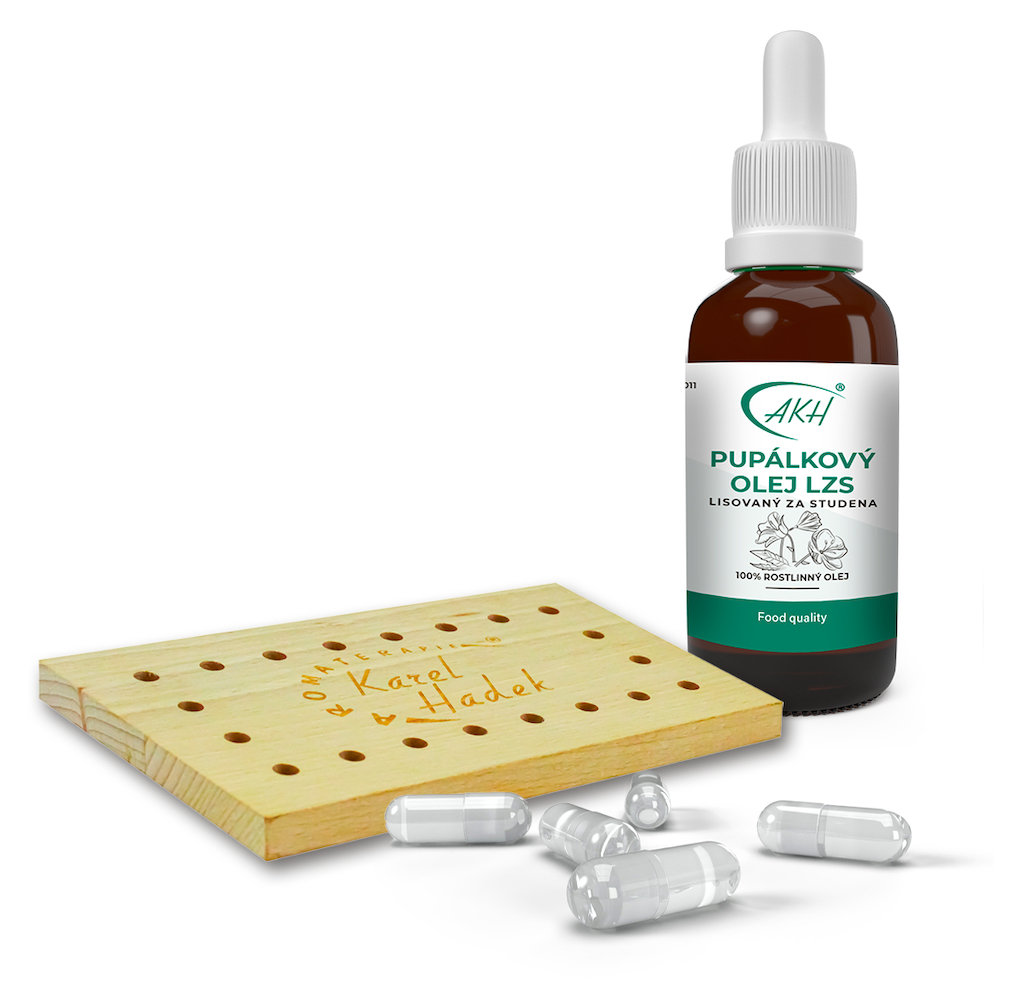 Sada na plnění tobolek s PUPALKOVÝM OLEJEM 30 ml