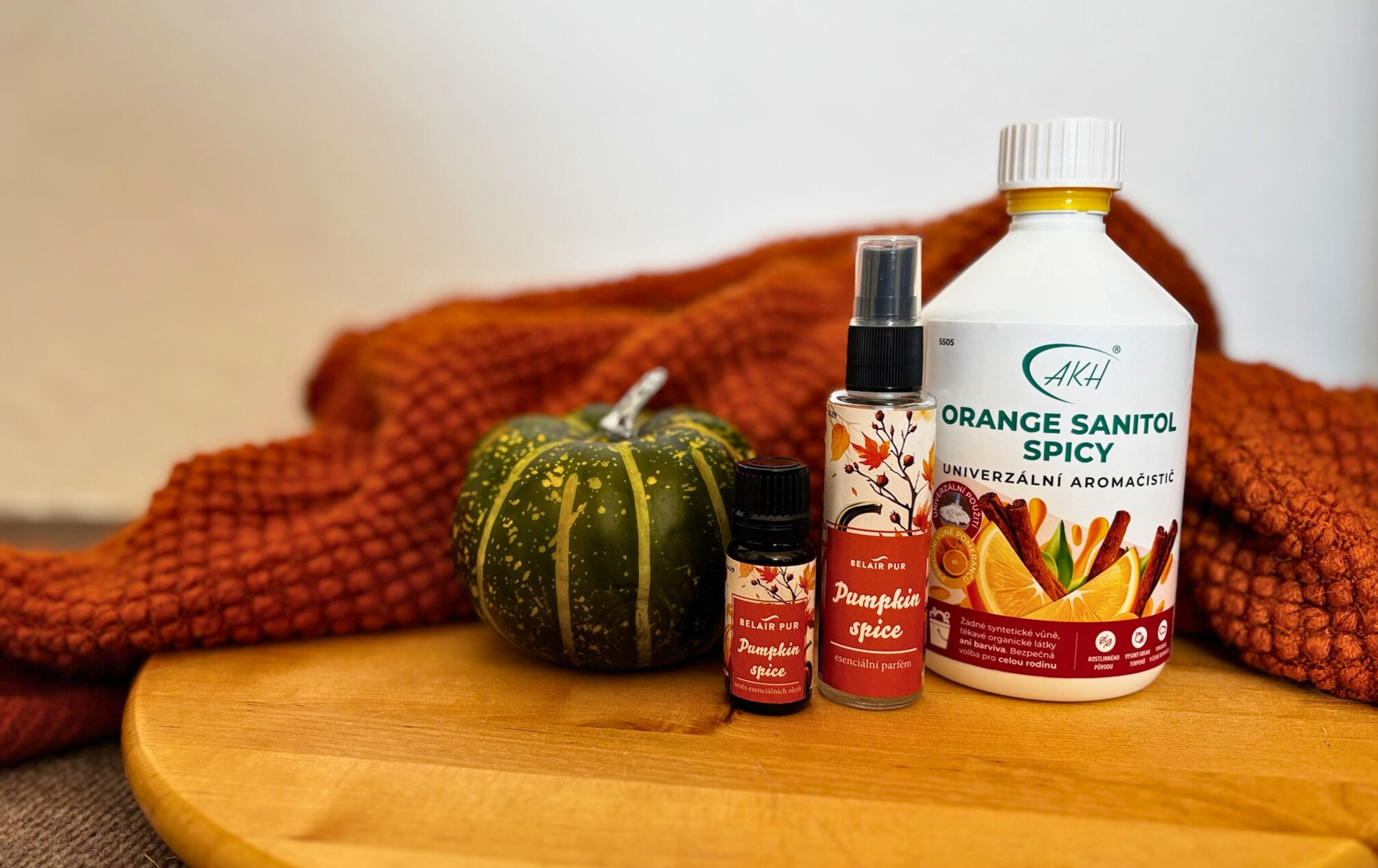 Podzimní novinky: vůně Pumpkin Spice a čistič Orange Sanitol Spicy